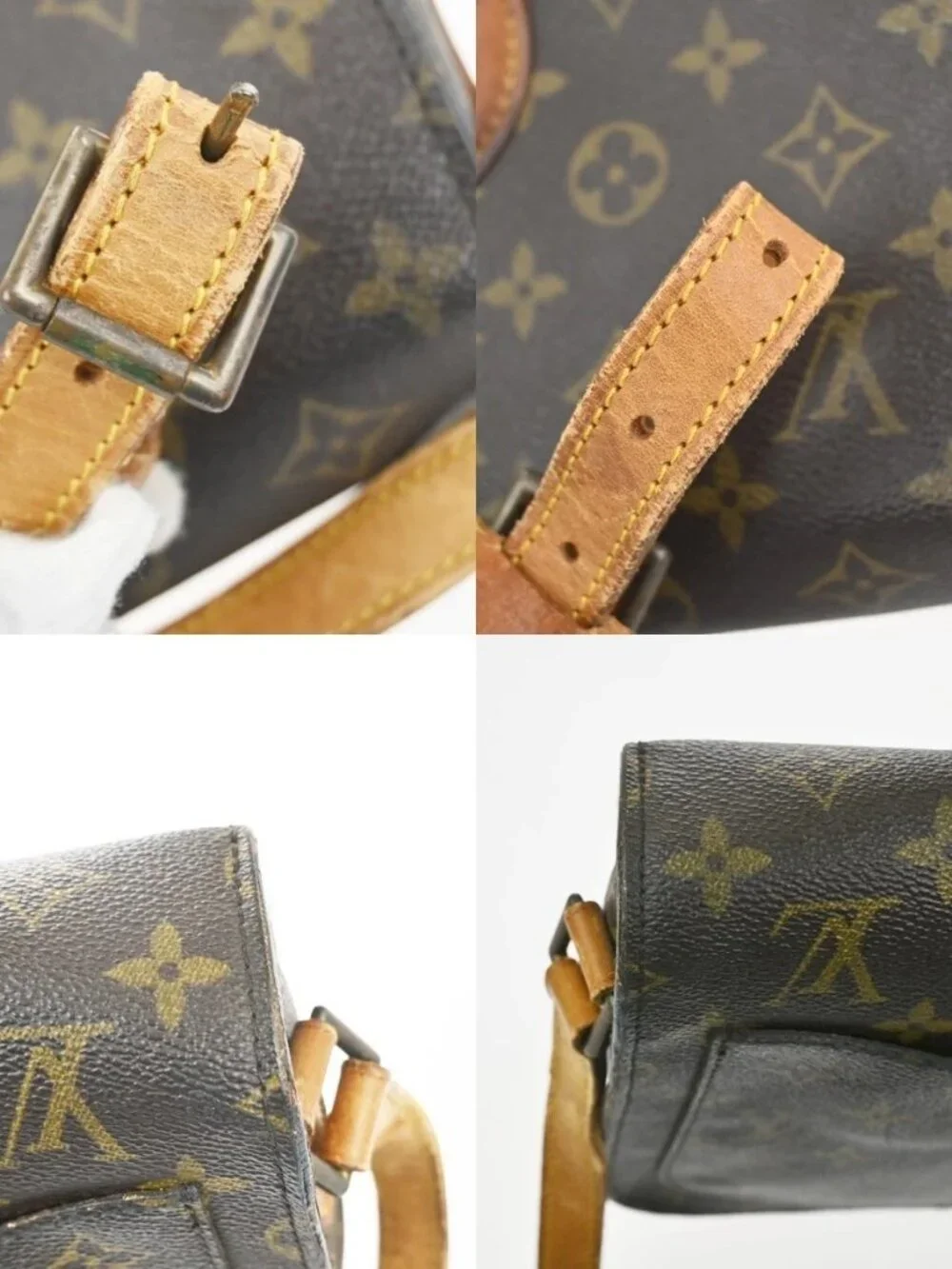 LOUIS VUITTON Saint Cloud GM Shoulder Bag Monogram Leather Brown M51242 32YH880